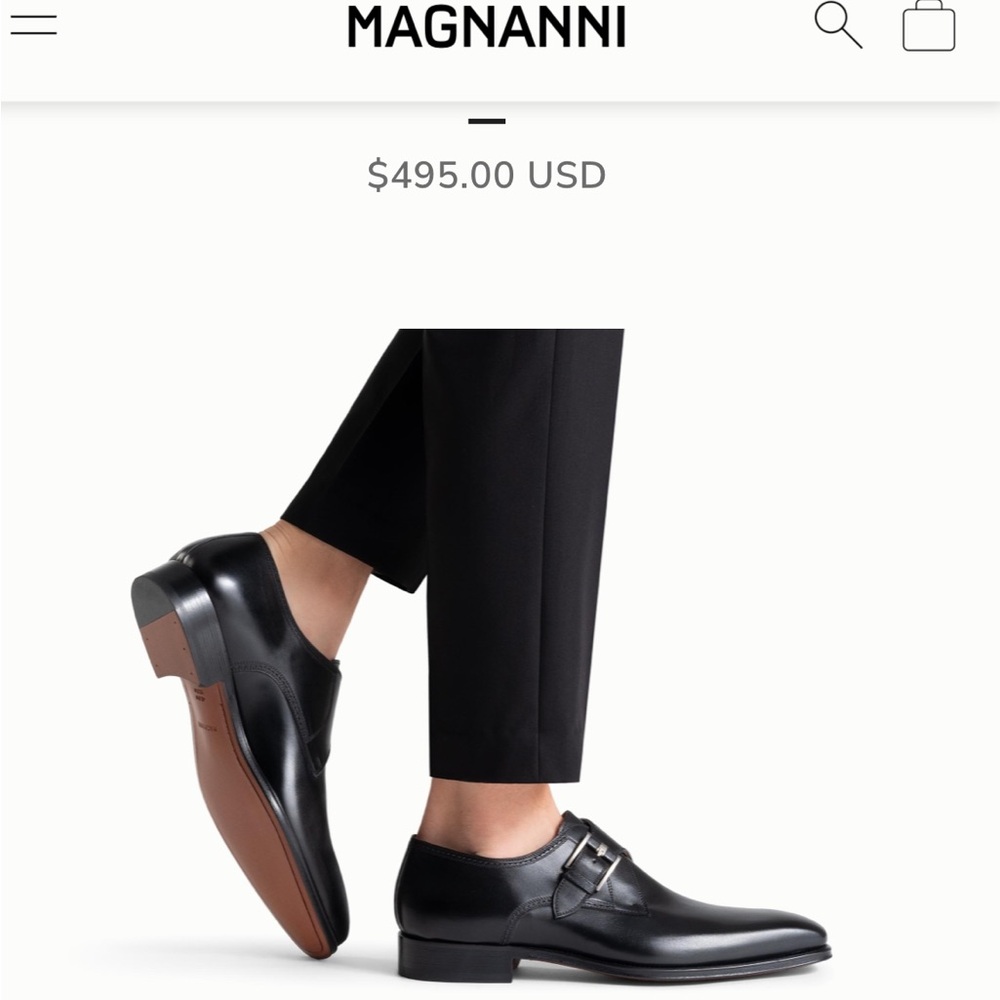 MAGNANNI
MEN /NEW  SIZE 9.5 
MARCO II
$495.00 USD Black Leather Oxfords